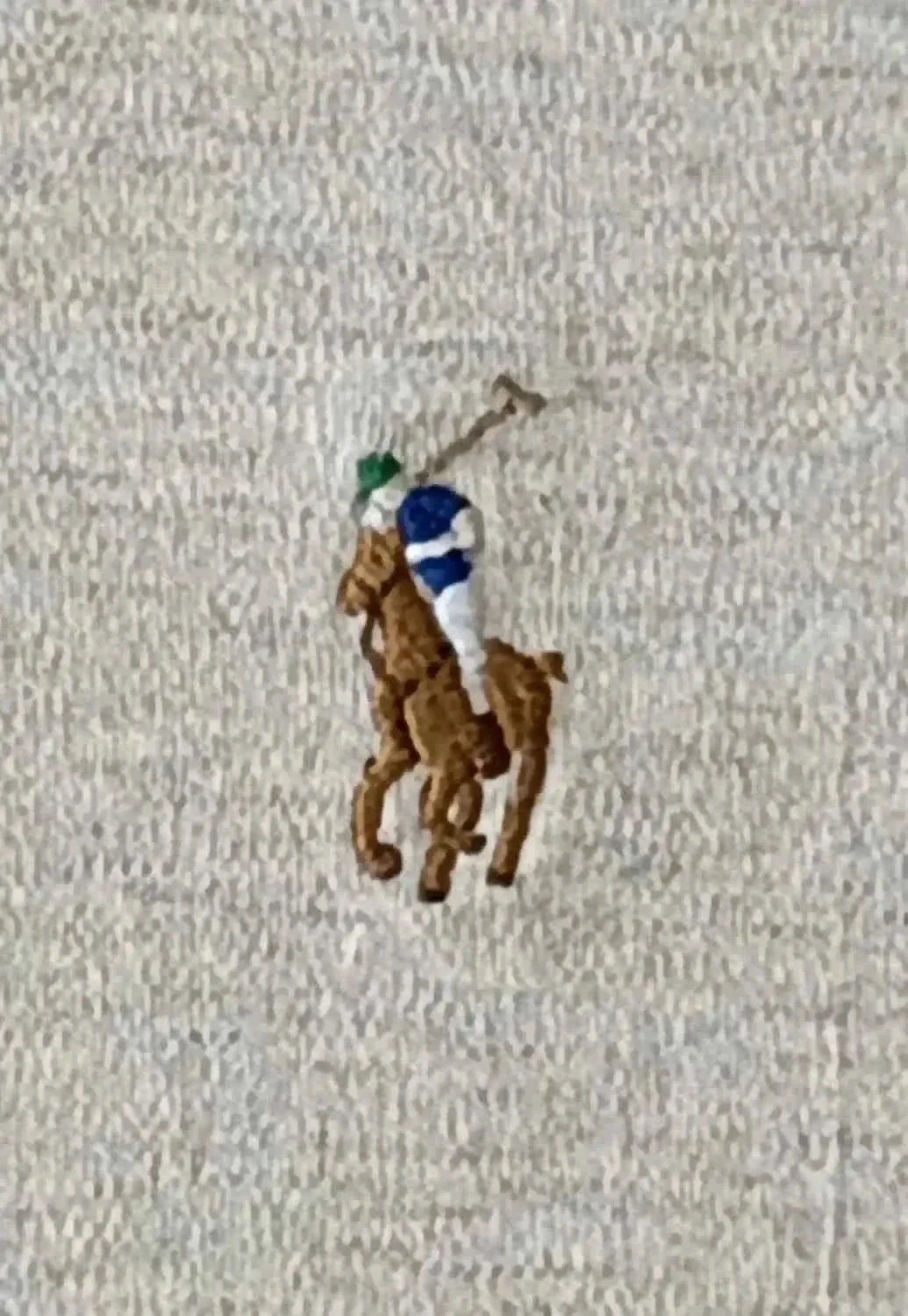Polo Ralph Lauren pima soft touch beige geribbeld lange mouw Maat L – photo 6